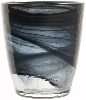 H+H Alabastro Gläser-Set 6-teilig, schwarz, 23cl (4323)