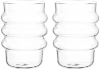Leonardo SOLE Trinkglas 440ml, Wellenform, klar, 2er-Set (057167)
