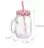 Relaxdays Mason Jar Trinkgläser mit Deckel, bunt, 4er-Set (10046138)