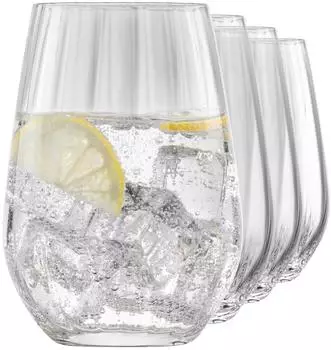 Schott-Zwiesel Blossom Universalbecher mit Moussierpunkt, 557ml, 4er-Set (124763)