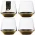 Intirilife Trinkglas mit goldfarbenem Boden, Kristallglas, 350ml (IL-100960-4)