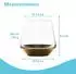 Intirilife Trinkglas mit goldfarbenem Boden, Kristallglas, 350ml (IL-100960-4)