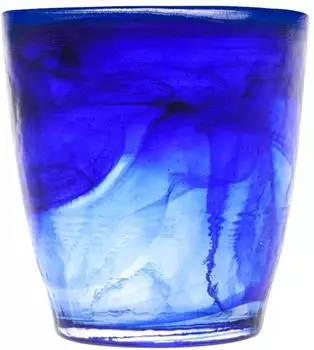 H+H Alabastro 6 Trinkgläser, Glas, 230ml, kobaltblau (3923)