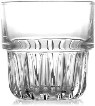 Luigi Bormioli Everest Rocks-Gläser, transparentes Glas, 26,6cl, 12er-Set