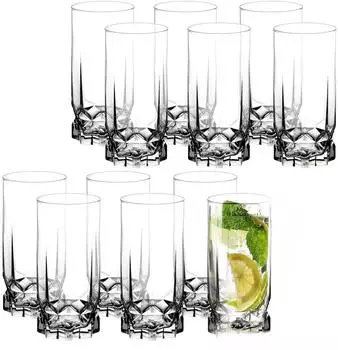 Kadax Highball-Glas, transparent, 325ml, 12er-Set (K8174)