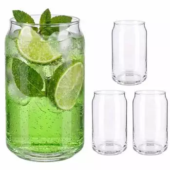 Relaxdays Longdrinkgläser transparent, 4er Set, 480ml