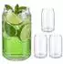 Relaxdays Longdrinkgläser transparent, 4er Set, 480ml