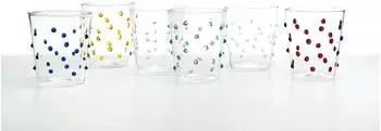 Zafferano Party Tumbler Gl&auml;ser-Set, 6-teilig, mehrfarbig, 45cl (PY00199)