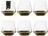 Intirilife Trinkglas mit goldfarbenem Boden, 350ml, 6er-Set (IL-100960-6)