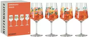 Ritzenhoff Sommerrausch Aperizzo Aperitifglas-Set 4er, Kristallglas, 544ml (6051005)