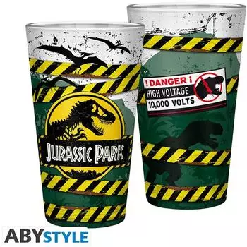 ABYstyle Jurassic Park „Danger High Voltage" großes Glas (ABYVER159)