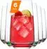 Nordic Schiller Highball Trinkgläser 6er-Set, farbiger Boden, 480ml, bleifrei