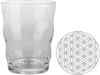 Nature's Design Jasmina Trinkglas Blume des Lebens, platin, 0,3l
