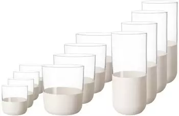 Villeroy & Boch Manufacture Rock Blanc Bargläser-Set 12-teilig, Kristallglas, weiß-transparent (82124916-0)