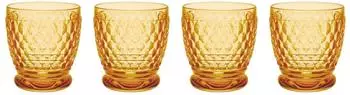 Villeroy & Boch Boston Saffron Becher 4er-Set, Kristallglas, 330ml (Boston Saffron)
