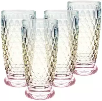 Villeroy & Boch Boston Pearl Longdrinkglas 300ml, Kristallglas, 4er-Set (11-3830-8100)