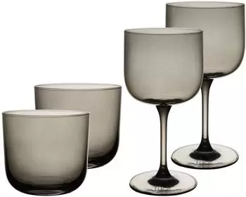 Villeroy & Boch Like Glass Wein- und Wassergläser 4er Set, smoke (10557443-0)