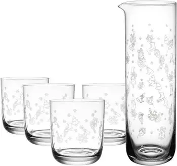 Villeroy & Boch Toy's Delight Trinkgläserset mit Karaffe, Kristallglas, 5-teilig (94411813-0)