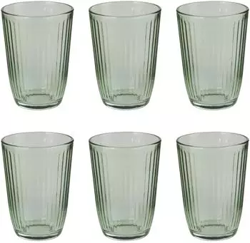 Butlers LINEE Trinkglas 390 ml 6er-Set Grün