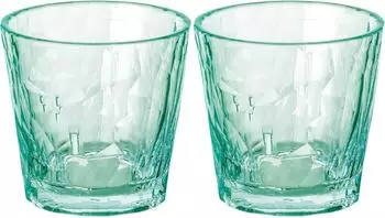 Koziol Superglas Club No. 22 2er Set 250ml, transparent jade (4487653)