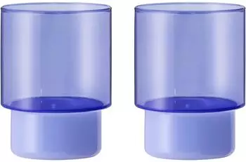 Remember Jill Gläser blau, Borosilikatglas, 220ml, 2er-Set
