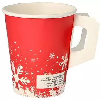 Starpak Papp-Trinkbecher "Winter Time" 0,2l mit Henkel (85494)