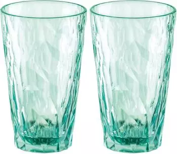 Koziol Club No. 6 Trinkglas 300ml transparent jade, 2er Set (4406653)