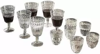 Loberon Padi&egrave;s Gl&auml;ser 12er-Set, mundgeblasen, klar (22703-19-1)