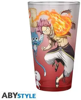 ABYstyle FAIRY TAIL Natsu, Lucy, Happy & Plue XXL-Glas 400ml Saison 7