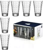 LEONARDO Longdrinkglas "OPTIC" 300 ml, 6-teilig
