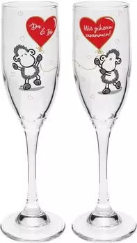 Sheepworld Du & Ich Sektglas, 2 St&uuml;ck (47881)