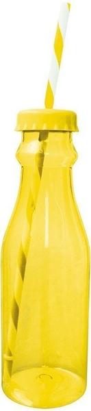 Zak Soda Flasche mit Trinkhalm 70 cl gelb