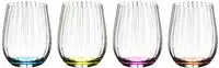 Riedel Tumbler Collection Optical Happy O Gl&auml;serset, 4er Set, Bunte Gl&auml;ser, Glas,
