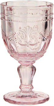 Butlers Victorian 6x Trinkglas mit Stiel 230ml Rosa