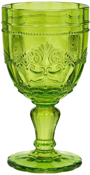 Butlers Victorian 6x Trinkglas mit Stiel 230ml Grün