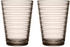 iittala Aino Aalto Trinkglas 2 Stk. 33cl Leinen