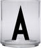 Design Letters Kids Personal Drinking Glass, A - schwarz