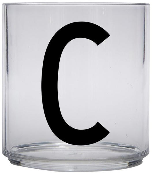 Design Letters Kids Personal Drinking Glass, C - schwarz