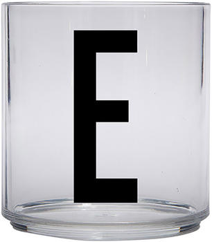 Design Letters Kids Personal Drinking Glass, E - schwarz