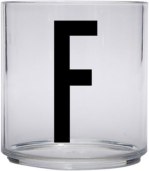 Design Letters Kids Personal Drinking Glass, F - schwarz