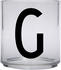 Design Letters Kids Personal Drinking Glass, G - schwarz