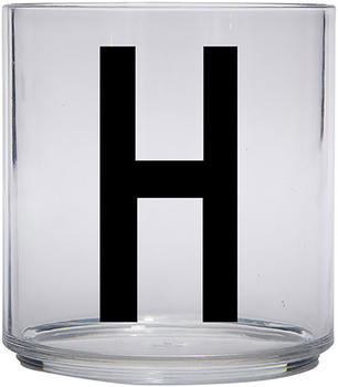 Design Letters Kids Personal Drinking Glass, H - schwarz