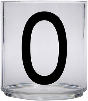 Design Letters Kids Personal Drinking Glass, O - schwarz