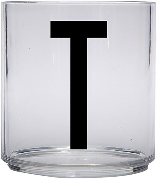 Design Letters Kids Personal Drinking Glass, T - schwarz