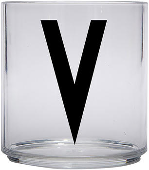 Design Letters Kids Personal Drinking Glass, V - schwarz