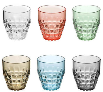 Guzzini Tiffany Trinkglass Niedrig 35cl, Set 6er-Pack, Mix - Multi