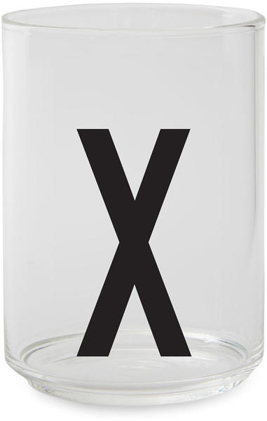 Design Letters Trinkglas, X klar