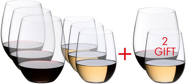 Riedel O Wine Tumbler Viognier/Chardonnay + Cabernet/Merlot Vorteilsset Kauf 8 Zahl 6