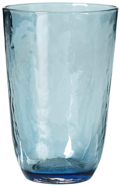 Broste Copenhagen Hammered Trinkglas 50cl blau