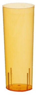 Papstar 500 Gläser für Longdrinks, PS 0,3 l Ø 5,85 cm · 15,2 cm orange